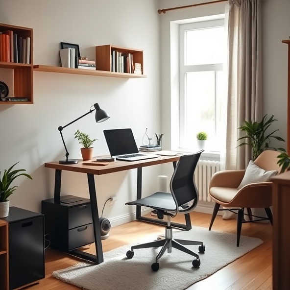 Jak zorganizować ergonomiczne stanowisko pracy w małym mieszkaniu, aby zwiększyć komfort i produktywność?