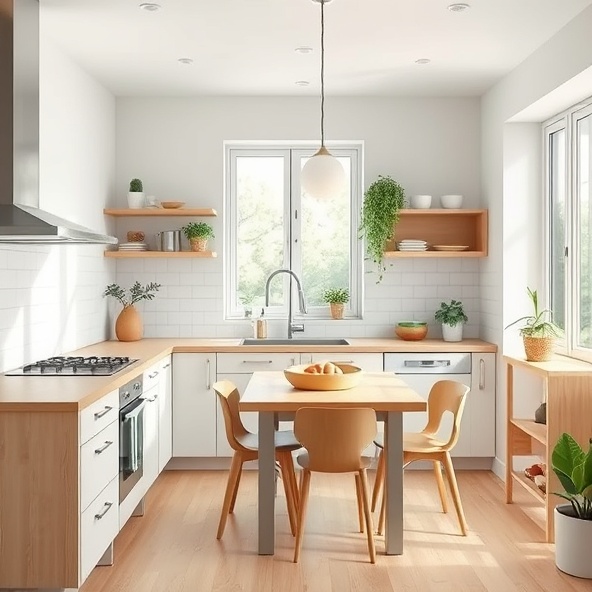 Jak zorganizować strefy robocze w kuchni skandynawskiej z meblami IKEA, aby maksymalnie wykorzystać przestrzeń?